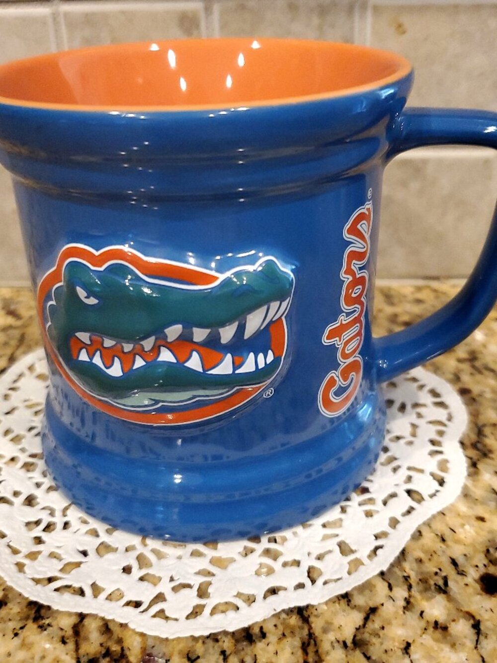 L@@K Florida Gators RUSS Sculpted 3D Design Ceramic Coffee Latte Mug - NEW